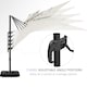 image 3 of Outsunny 360° Cantilever Parasol Roma Umbrella w/ Base Weights, Beige
