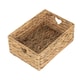 image 3 of Large Shallow Water Hyacinth Storage Basket | Brown | Brown
