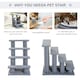 image 5 of PawHut Dog Steps for Bed 4 Step Pet Stairs for Sofa Dog Cat Climb Ladder Grey