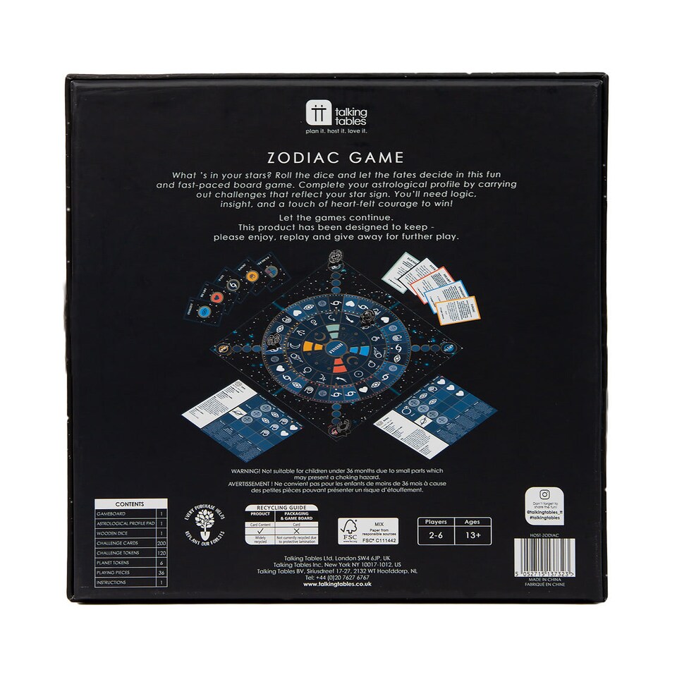 image 1 of Zodiac Sign Party Board Game