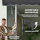 image 6 of Outsunny 2x1.5m Manual Retractable Patio Awning Floor- to-ceiling Shade - Grey Grey