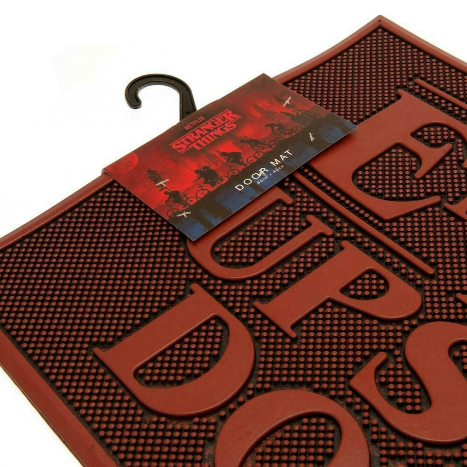 image 1 of Stranger Things Enter The Upside Down Rubber Door Mat - Red - One Size