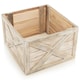 image 3 of COSTWAY Christmas Tree Collar Box Wooden Tree Box Stand Brown | One Size
