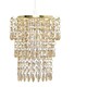 image 2 of ValueLights Metal Plated Gold Tiered Ceiling Pendant Droplets Shade and LED Bulb