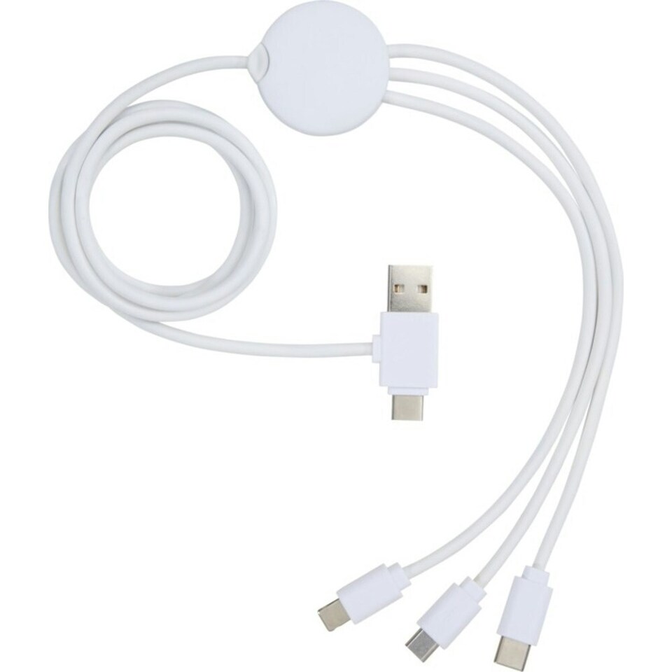 image 1 of Bullet 5 in 1 USB Cable - White - One Size