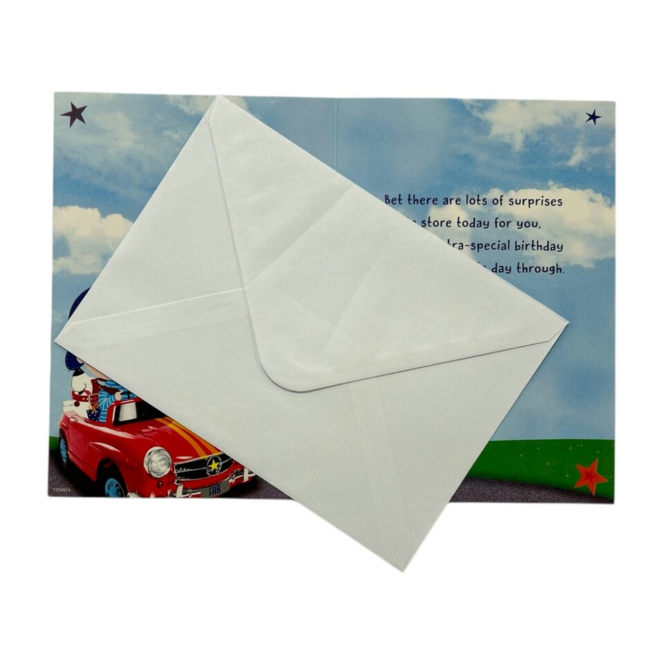 image 1 of Trendy Pops Best Wishes Open Male Juvenile Birthday Card