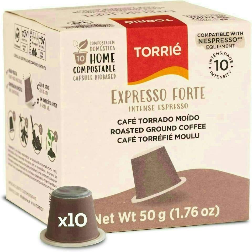 image 1 of Home Compostable - Intense Taste - Nespresso ® Compatible Biodegradable Coffee Capsules (10 Pods)