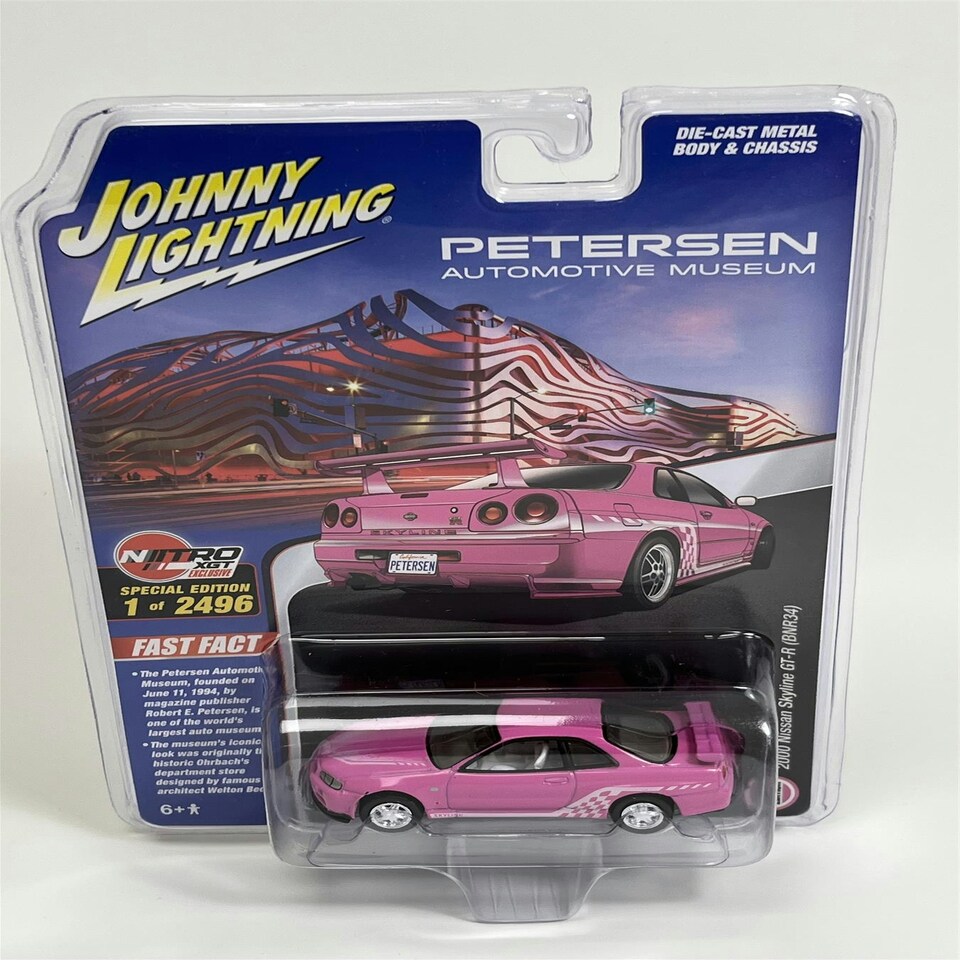 image 1 of 2000 Nissan Skyline GT-R BNR34 Nitro XGT Exclusive 1:64 Johnny Lightning JLCP7410