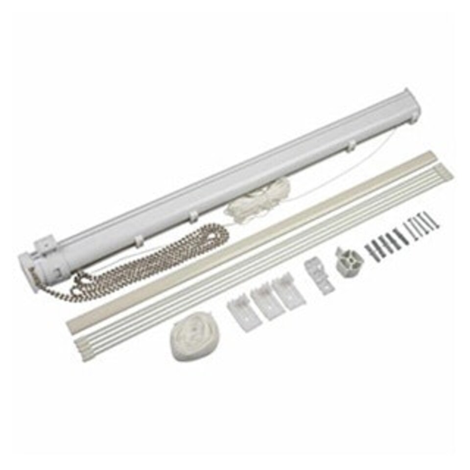 60cm Deluxe PVC Cassette Roman Blind Kit (250cm Drop) | White | White