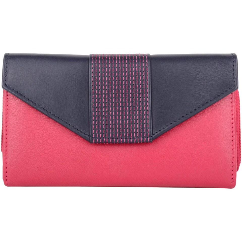 image 1 of Soft Leather RFID Protected Multi Colour Money / Credit Card Purse Pink