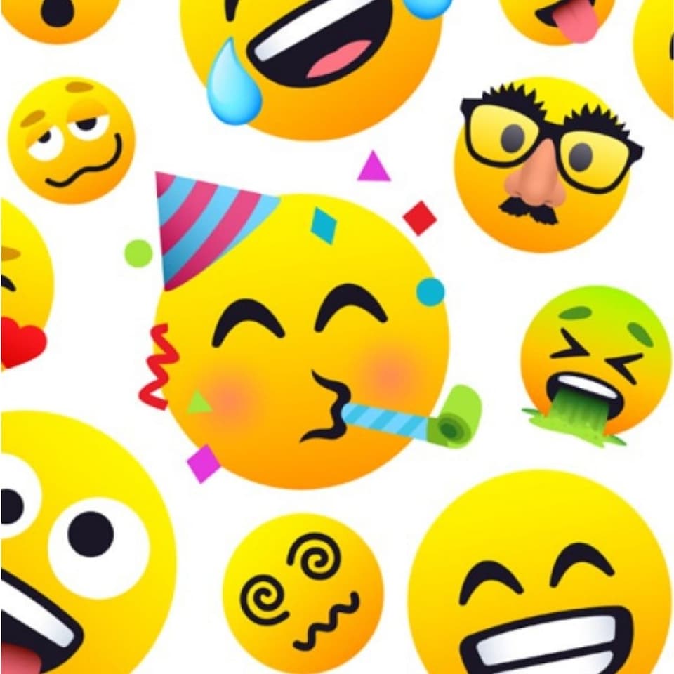 image 1 of JoyPixels Emoji 4m Roll Wrapping Paper