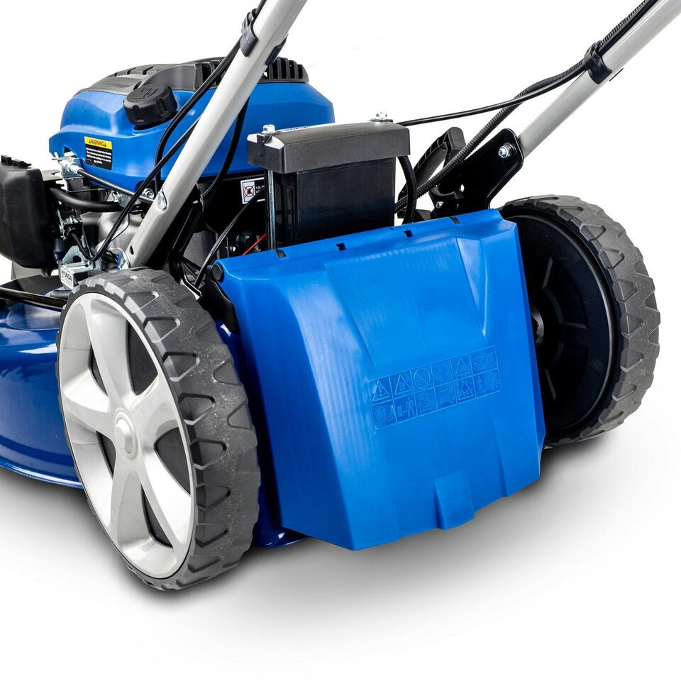 image 1 of Hyundai 22”/56cm 196cc 4-in-1 Electric-Start Self-Propelled Petrol Lawnmower | HYM560SPE