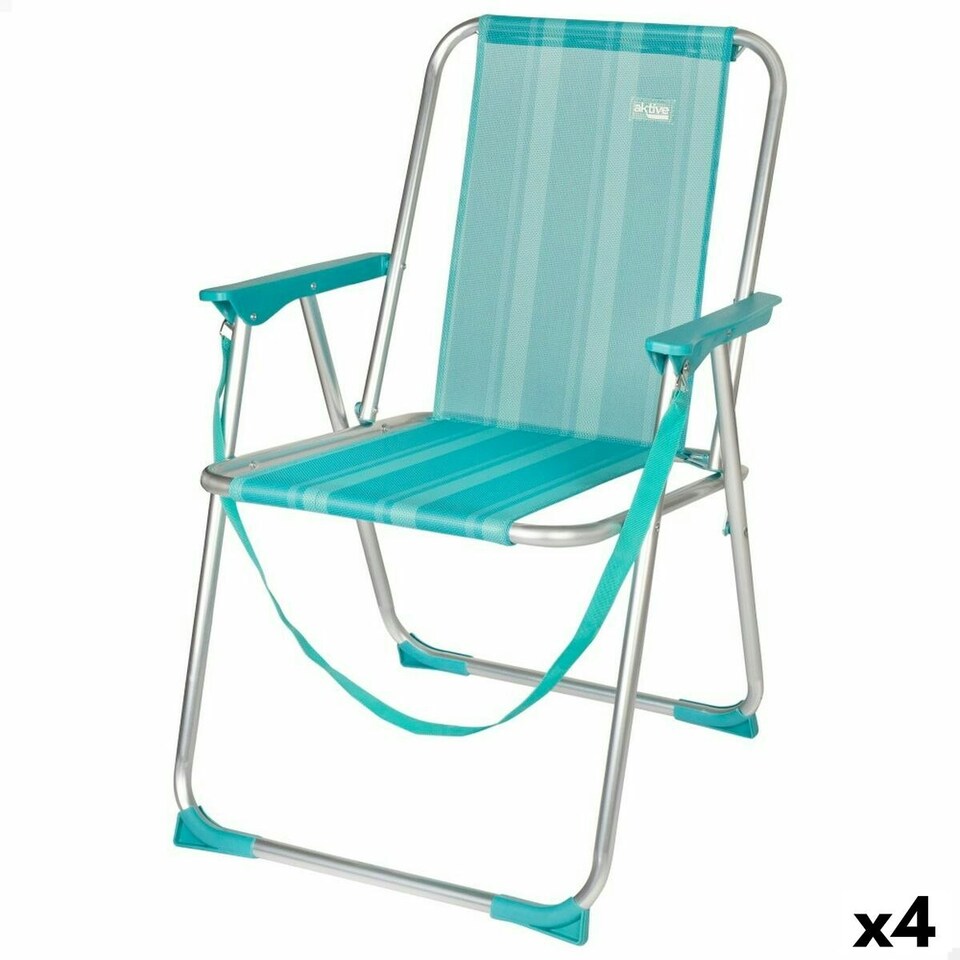 image 1 of Folding Chair Aktive Mediterranean Turquoise 44 x 76 x 45 cm (4 Units) N/A