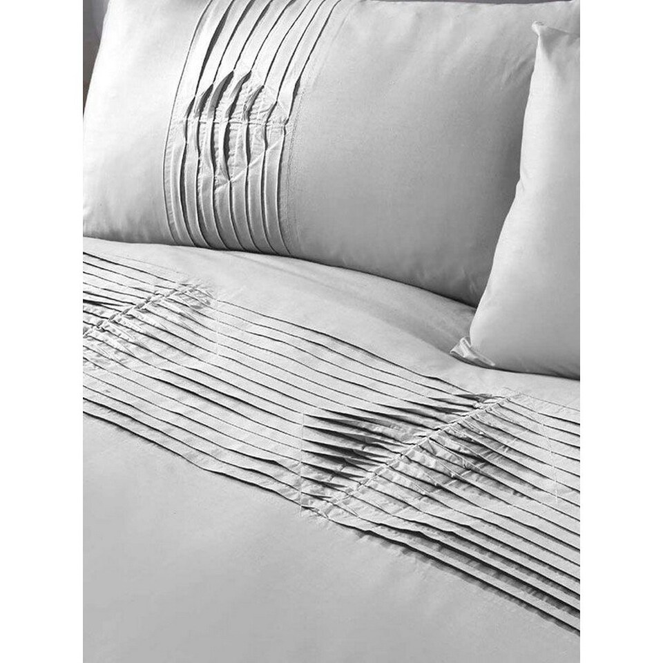image 1 of Rapport Boston Duvet Cover Set - Grey - Double Grey | Double
