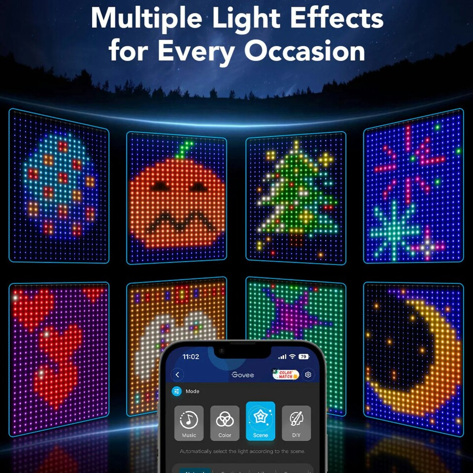 image 1 of Govee WIFI & Bluetooth Curtain Light