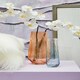 image 3 of Interiors by Premier Smoked Amber Glass Vase, Minimalist Flower Vase, Decorative Glass Vase, Small Flower Vase for Living Room Orange