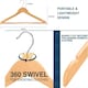image 4 of Straame Brown Wooden Pack of 20 Hangers Hangers