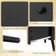 image 5 of COSTWAY 109 CM Coffee Table with Drawer and Storage Shelf Black Black