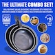 image 7 of Set Of 3 Frying Pan Non Stick Fry Kitchen Eggs Breakfast Dinner Pasta Cookware Set