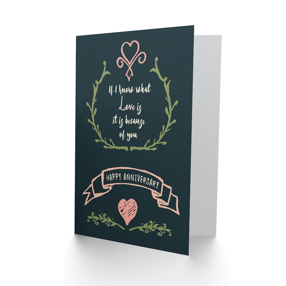 image 1 of Know What Love Is Romantic Heart Partner Anniversary Card