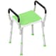 image 1 of HOMCOM Rust-Free Aluminium Bath Chair with Adjustable Height