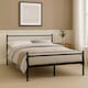 image 3 of King Size Metal Bed Extra Strong Frame Stylish Bedroom Storage Modern Sturdy Design