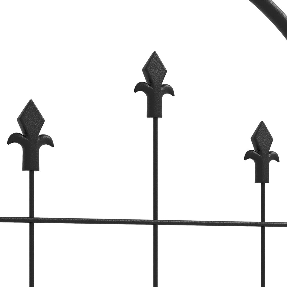 image 1 of Outsunny Set of 4 Metal Trellis for Climbing Plants, Arrow Design | Black | Black | 50W x 180Hcm