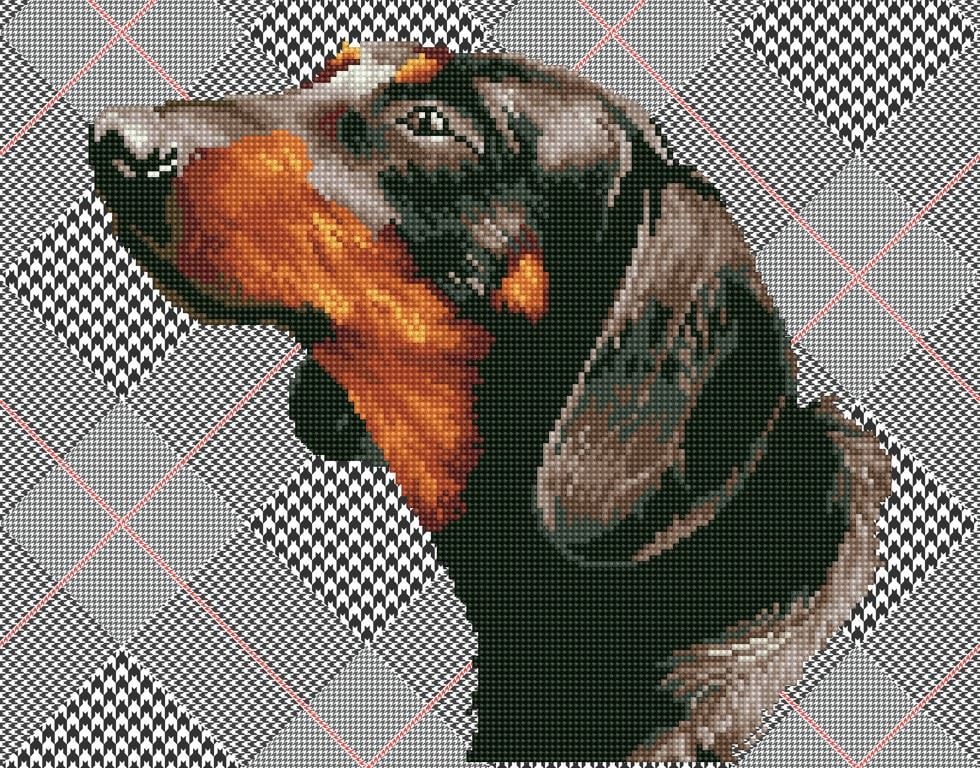 Diamond Dotz Diamond Painting Kit Noble Dachsie, Animals Pattern