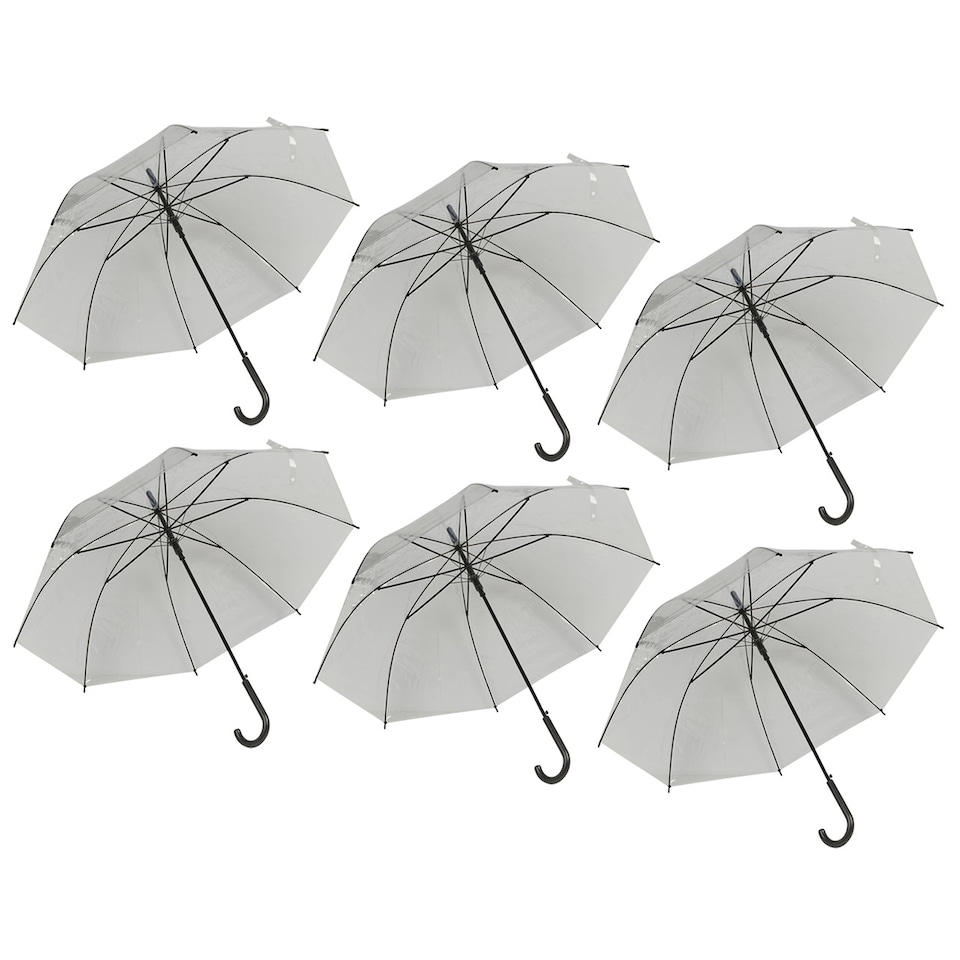image 1 of 23 Inch Transparent Wedding Umbrella | Clear | 6