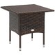 image 1 of Outsunny PE Rattan Outdoor Coffee Table, Easy Match Rattan Side Table, Brown