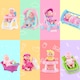 image 6 of BiBi Doll 8-Piece Mini 5" Baby Dolls Playset Toys with Accessories