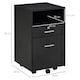 image 7 of Vinsetto Mobile File Cabinet Lockable Documents Storage w/ 5 Wheels Black