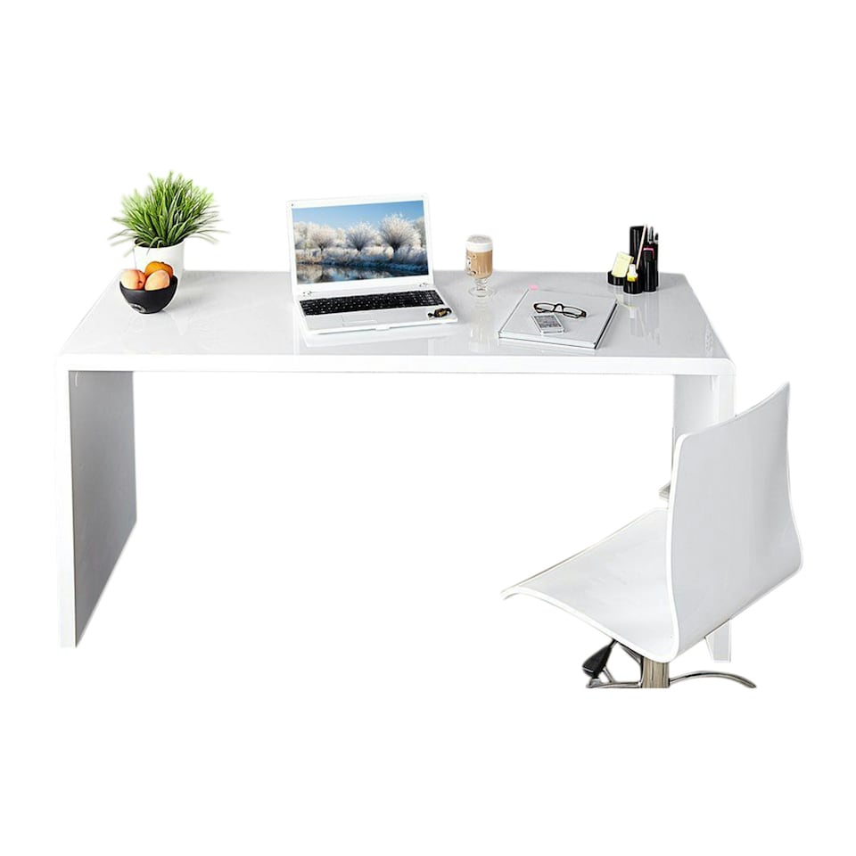 image 1 of Furniturebox Enzo White High Gloss Computer Office Desk