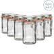 image 1 of Argon Tableware Glass Storage Jars - 70ml - Orange Seal - Pack of 6