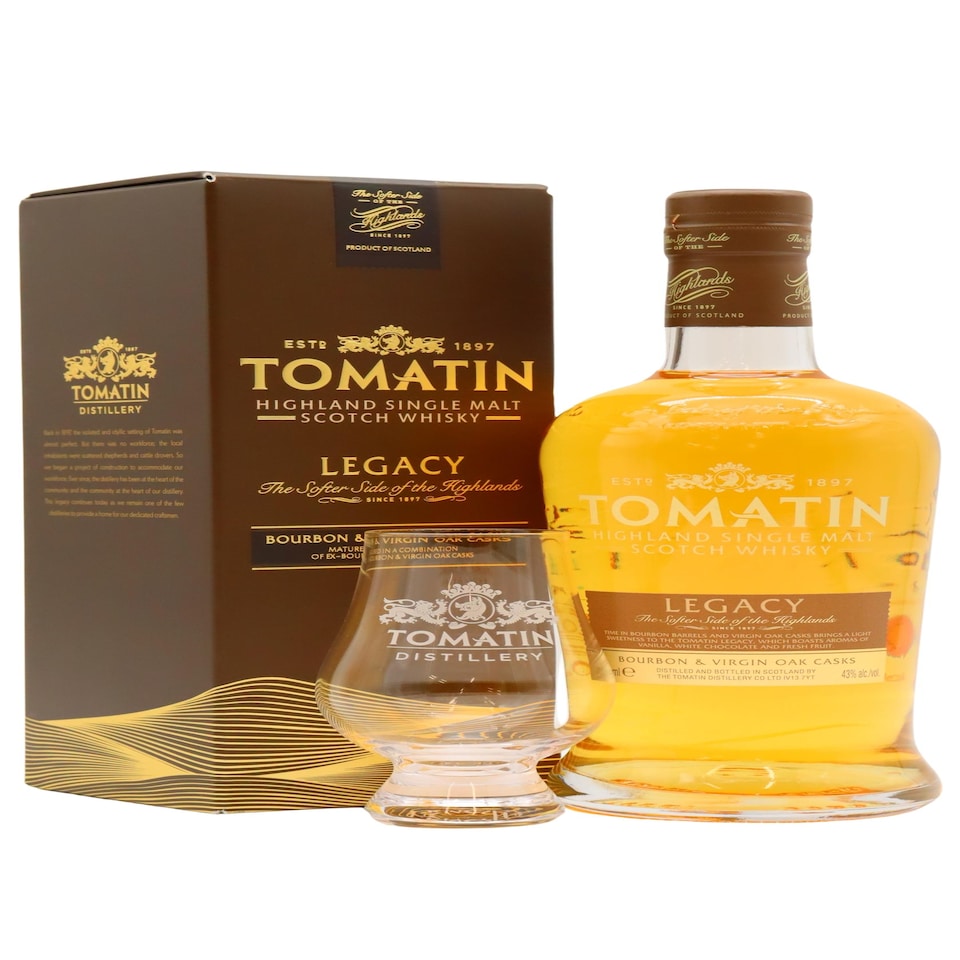 image 1 of Tomatin - Legacy Highland Single Malt Scotch Whisky (Includes Glencairn Glass)