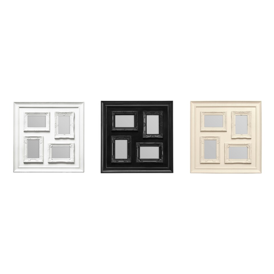 image 1 of Luxe 4 Photo Black Plastic Multi Photo Frame,Decorative Display Frame,Portrait and Landscape Display Options Black | One Size
