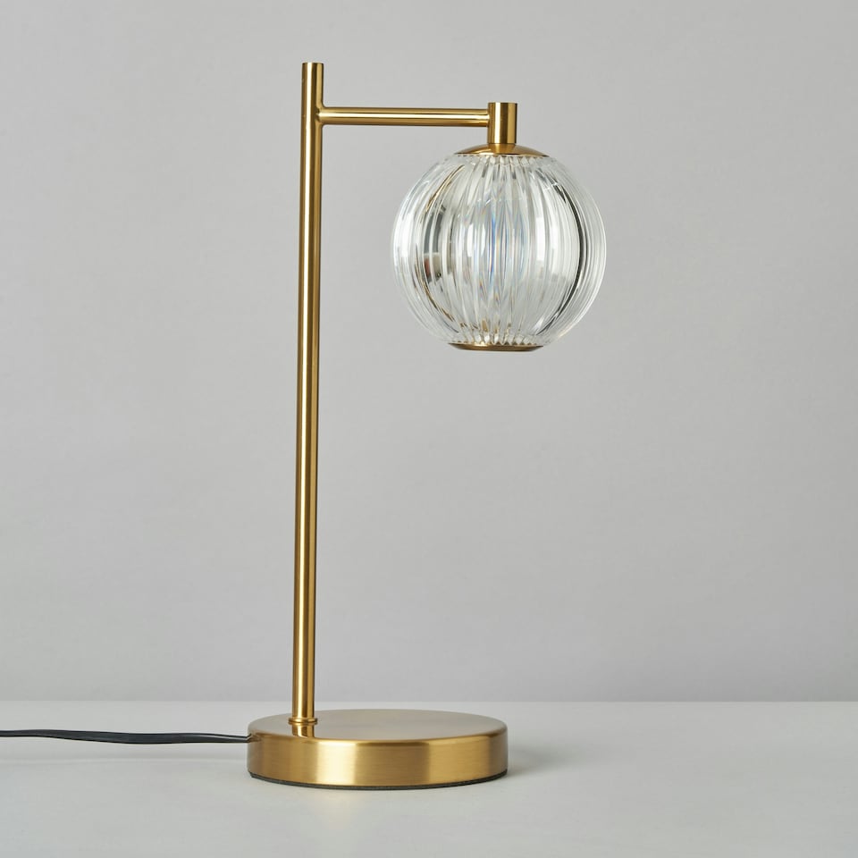image 1 of BHS Rimi LED Table Lamp, Satin Brass