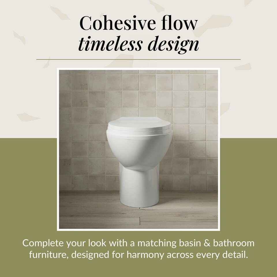 image 1 of Contemporary Bathroom Back to Wall Toilet Pan , 410mm x 355mm, White