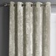 image 1 of Intimates Crushed Velvet Ready Made Eyelet Curtains - 117cm x 137cm Cream | Natural