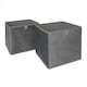 image 8 of OHS 2 Pack Folding Storage Cubes Soft Matte Velvet Collapsible Home Modern Storage Organiser Space Saving Square Ottoman Boxes Grey | Charcoal Grey