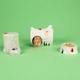 image 2 of Scruffs Small Pet Woodland Ceramic Set - House, Water & Food Bowl