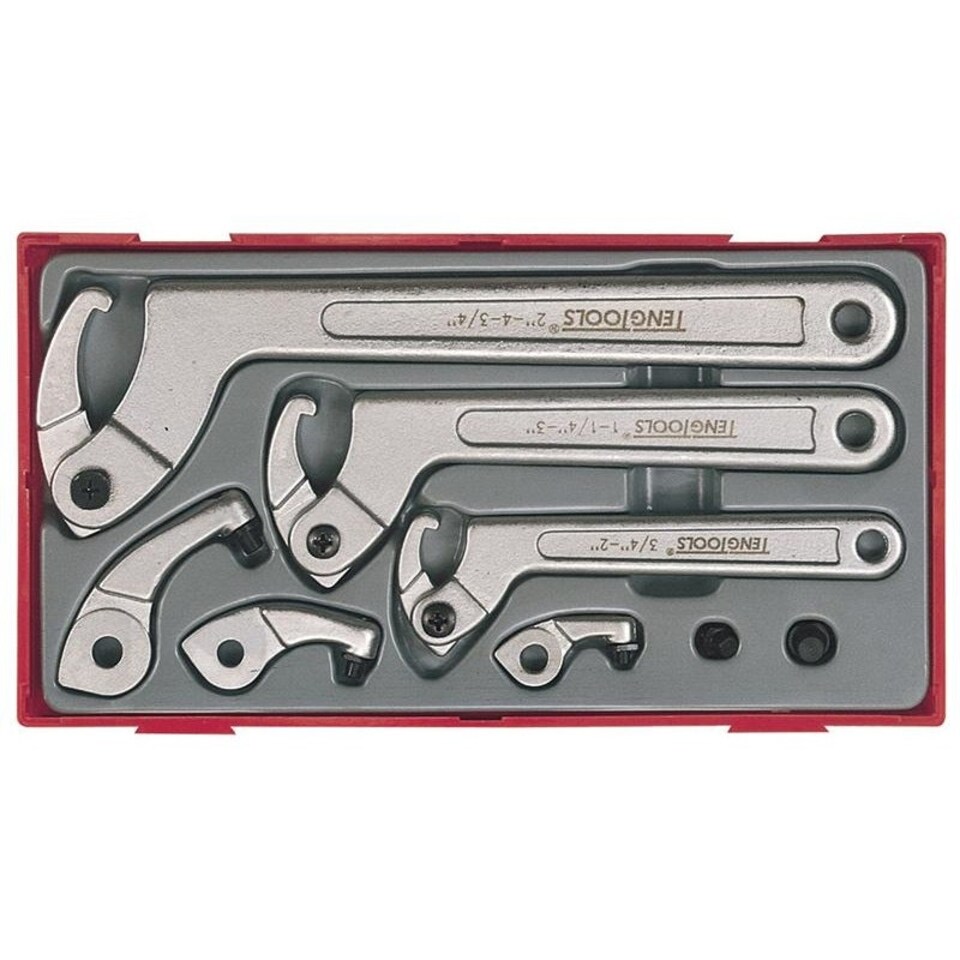 Teng Tthp08 Hook & Pin Wrench Set, 8 Piece - Multi Colour - One Size