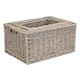 image 2 of Wicker Antique Wash Open Storage Baskets Set of 4 | Brown | Brown | Not provided