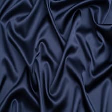 Minerva Core Range Navy Light Stretch Woven Satin Fabric for Dressmaking, 145cm / 57" Wide - per metre