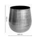 image 5 of Antique Pewter Bell Bottomed Planter Silver