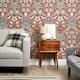 image 3 of Pomegranate Grove Wallpaper in Rich Red Multi