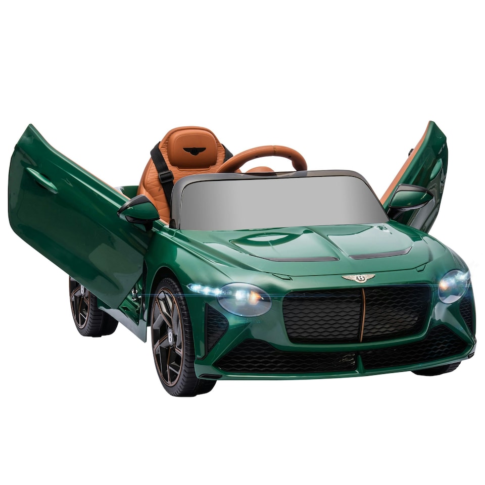 image 1 of HOMCOM Bentley Bacalar Licensed 12V Kids Electric Ride-On w/ Remote - Green