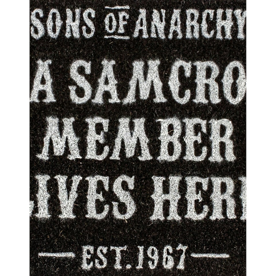 image 1 of Sons Of Anarchy Door Mat - Black/White - One Size