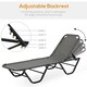 image 4 of Outsunny Sun Lounger Relaxer Recliner with 5-Position Adjustable Backrest Grey