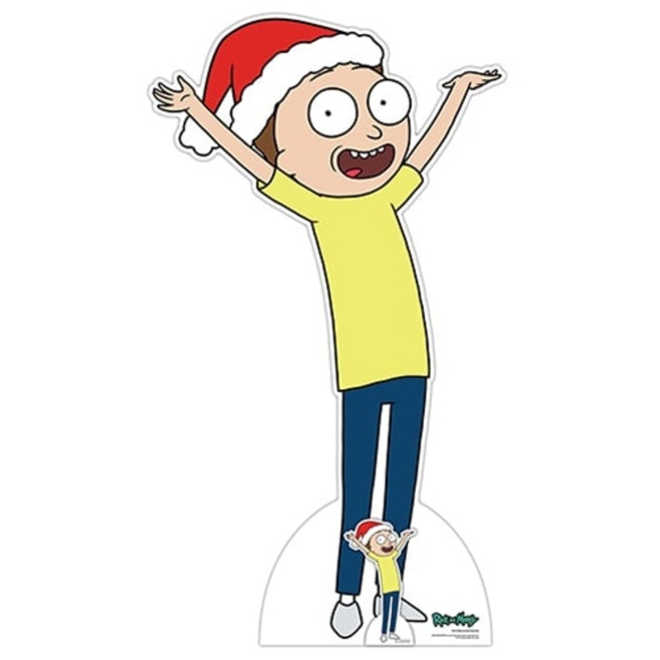 Morty Smith Happy Christmas Rick and Morty Lifesize Cardboard Cutout 160cm